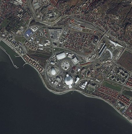 Sochi vu de l'espace