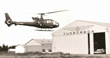 La turbine Arriel de Turbomeca, le 7 décembre 1974, sur une SA341 Gazelle