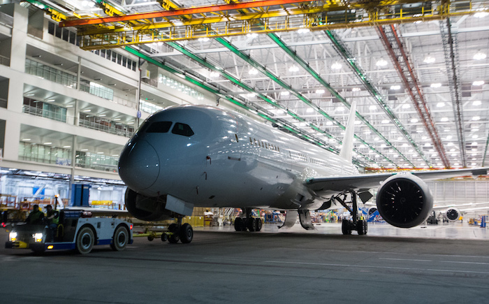 Le centième 787 Dreamliner assemblé par Boeing en Caroline du Sud